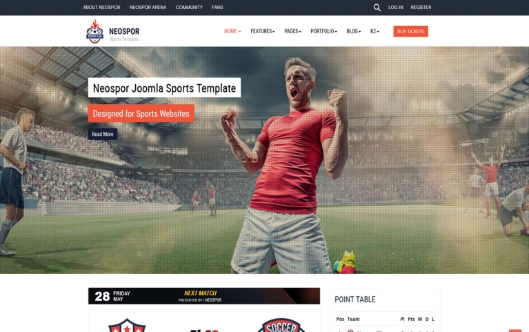 Neospor Joomla Sports Template