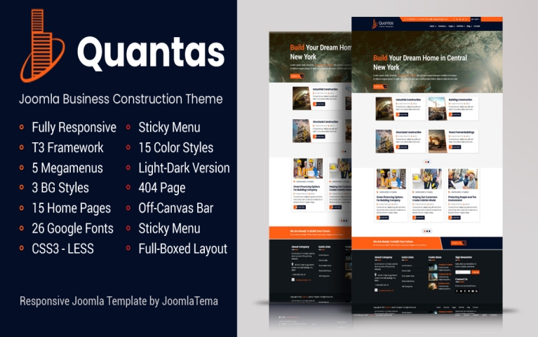 Quantas Business and Construction Joomla 4 and 5 Template