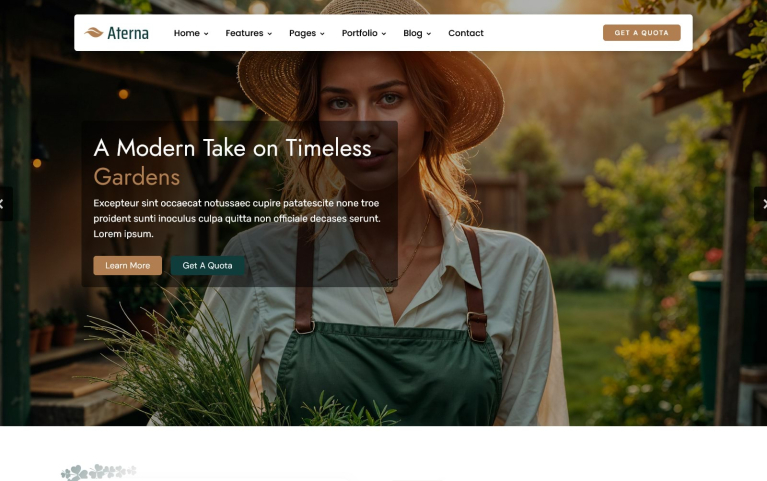 Aterna Landscape Design and Gardening Template